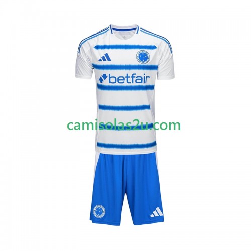 Camisolas de futebol Cruzeiro Criança Equipamento Alternativa 2025/26 Manga Curta Camisolas de futebol Cruzeiro Criança Equipamento Alternativa 2025/26 Manga Curta